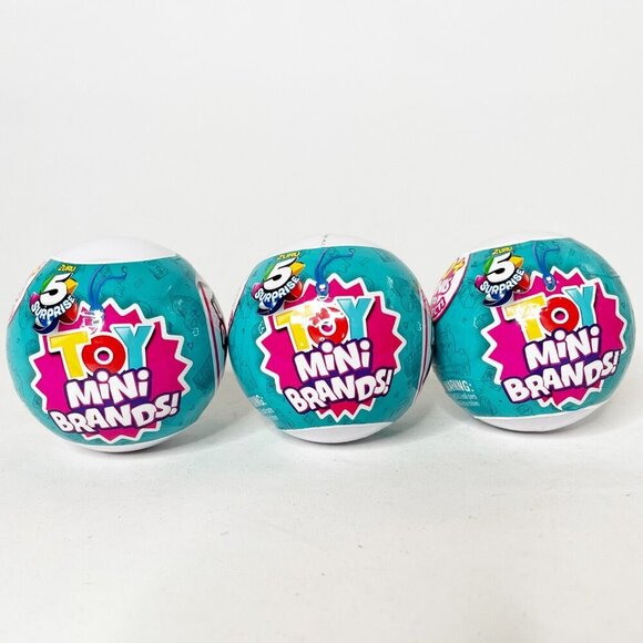 MINI BRANDS 5 Surprise Toy Capsule Collectible Toy by ZURU Set of 3 NEW - Picture 1 of 2